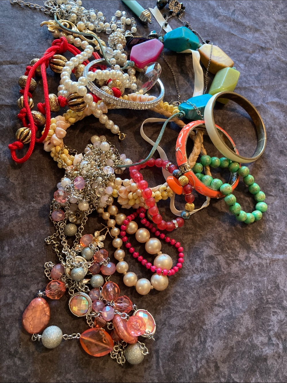Craft Jewelry Lot Some Wearable Some Repairable
